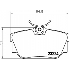 8DB 355 018-581 HELLA PAGID Комплект тормозных колодок, дисковый тормоз