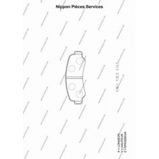 T361A07 NPS Комплект тормозных колодок, дисковый тормоз