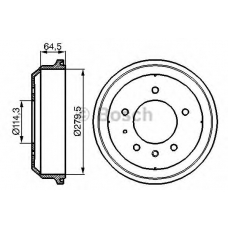 0 986 477 093 BOSCH Тормозной барабан