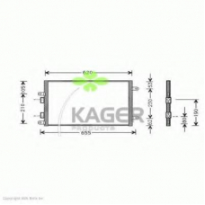 94-5028 KAGER Конденсатор, кондиционер