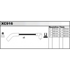 XC916 QUINTON HAZELL Ккомплект проводов зажигания