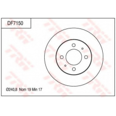 DF7150 TRW Тормозной диск