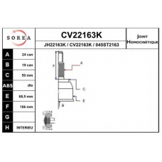 CV22163K EAI Шарнирный комплект, приводной вал