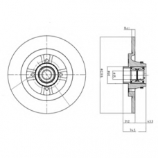 BG9025RS DELPHI Тормозной диск