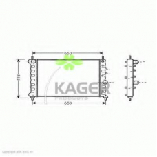 31-2611 KAGER Радиатор, охлаждение двигателя