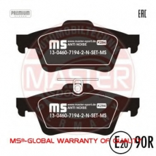 13046071942N-SET-MS MASTER-SPORT Комплект тормозных колодок, дисковый тормоз
