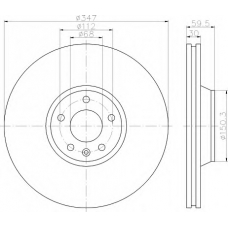 8DD 355 111-161 HELLA Тормозной диск