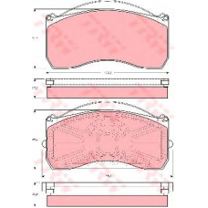 GDB5073 TRW Комплект тормозных колодок, дисковый тормоз