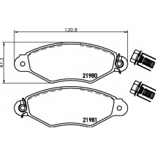 8DB 355 019-311 HELLA PAGID Комплект тормозных колодок, дисковый тормоз