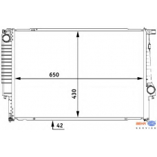 8MK 376 712-121 HELLA Радиатор, охлаждение двигателя