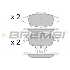 BP3329 BREMSI Комплект тормозных колодок, дисковый тормоз