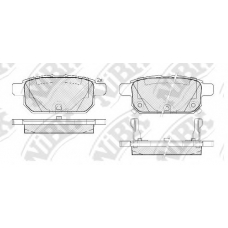 PN9808 NiBK Комплект тормозных колодок, дисковый тормоз