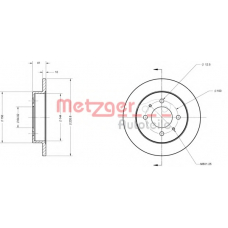 6110509 METZGER Тормозной диск