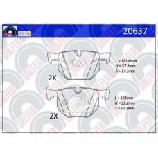20637 GALFER Комплект тормозных колодок, дисковый тормоз