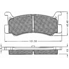 10613 BSF Комплект тормозных колодок, дисковый тормоз