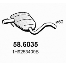 58.6035 ASSO Средний глушитель выхлопных газов