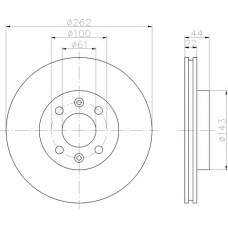 8DD 355 103-491 HELLA PAGID Тормозной диск