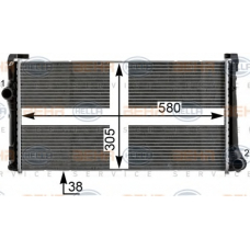 8MK 376 900-111 HELLA Радиатор, охлаждение двигателя