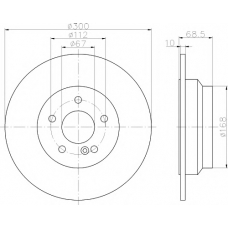 8DD 355 122-522 HELLA PAGID Тормозной диск