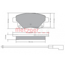 1170138 METZGER Комплект тормозных колодок, дисковый тормоз