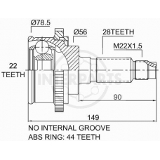 OJ-0455 InterParts Шарнирный комплект, приводной вал