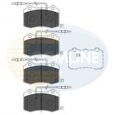 CBP11227 COMLINE Комплект тормозных колодок, дисковый тормоз