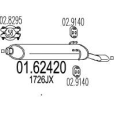 01.62420 MTS Глушитель выхлопных газов конечный