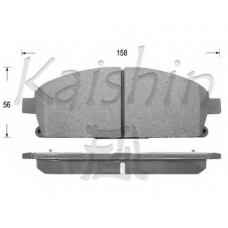 FK1260 KAISHIN Комплект тормозных колодок, дисковый тормоз