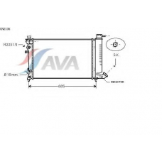 CN2136 AVA Радиатор, охлаждение двигателя