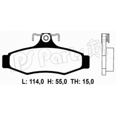 IBR-1398 IPS Parts Комплект тормозных колодок, дисковый тормоз