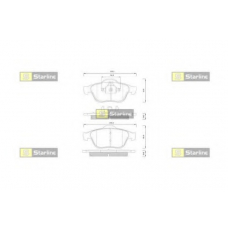 BD S249 STARLINE Комплект тормозных колодок, дисковый тормоз