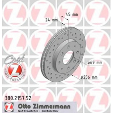 380.2157.52 ZIMMERMANN Тормозной диск