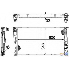 8MK 376 754-031 HELLA Радиатор, охлаждение двигателя