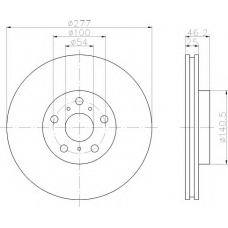 8DD 355 103-951 HELLA Тормозной диск