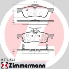 24574.150.1 ZIMMERMANN Комплект тормозных колодок, дисковый тормоз