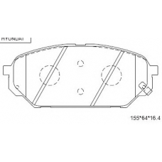 KD9732 ASIMCO Комплект тормозных колодок, дисковый тормоз