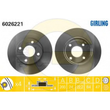 6410462 GIRLING Комплект тормозов, дисковый тормозной механизм