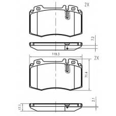 K623303 Vema Комплект тормозных колодок, дисковый тормоз