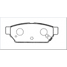 AKD-3314 ASVA Комплект тормозных колодок, дисковый тормоз