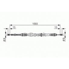 1 987 477 374 BOSCH Трос, стояночная тормозная система