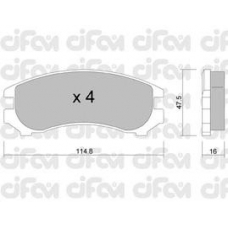 822-230-0 CIFAM Комплект тормозных колодок, дисковый тормоз