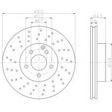 8DD 355 109-451 HELLA Тормозной диск