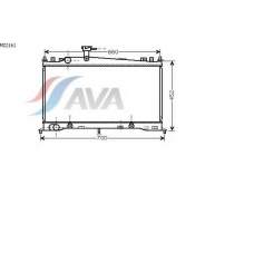 MZ2161 AVA Радиатор, охлаждение двигателя