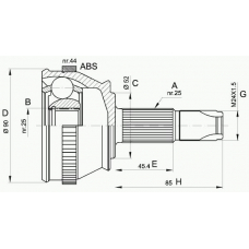 CVJ5212.10 OPEN PARTS Шарнирный комплект, приводной вал