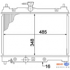 8MK 376 773-461 HELLA Радиатор, охлаждение двигателя