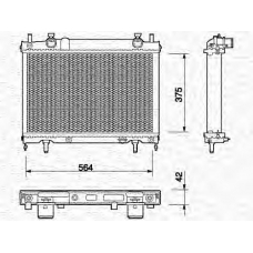 350213165000 MAGNETI MARELLI Радиатор, охлаждение двигателя