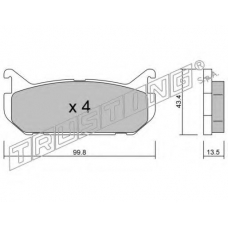 312.0 TRUSTING Комплект тормозных колодок, дисковый тормоз