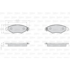 872807 VALEO Комплект тормозных колодок, дисковый тормоз