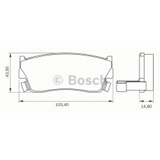 0 986 BB0 089 BOSCH Комплект тормозных колодок, дисковый тормоз