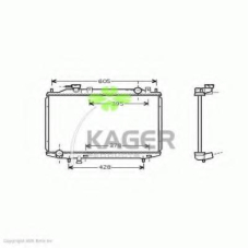 31-1304 KAGER Радиатор, охлаждение двигателя